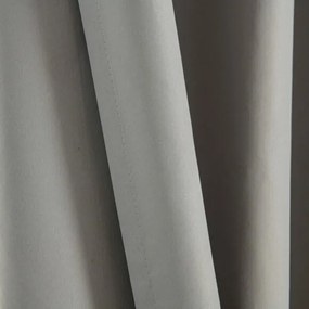Beauty Home Κουρτίνα Full Blackout σκίασης με 8 κρίκους Soft Art 8391 Grey-11 140x270 Γκρι
