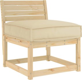 vidaXL Μαξιλάρι Ύφασμα Όξφορντ Μπεζ 60 x 60 x 12 cm