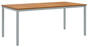 vidaXL Τραπέζι Κήπου 180 x 90 x 75 εκ. από Ξύλο Ακακίας και Μέταλλο