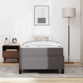 vidaXL Σκελετός Κρεβατιού με στρώμα Γκρι 100 x 200 cm ύφασμα