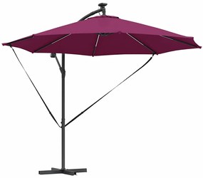 vidaXL Ομπρέλα Cantilever Banana Μπορντό 294 x 294 x 248 cm