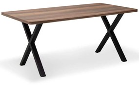 Τραπέζι Jeremy 0212173 140x80x75cm Walnut-Black Mdf, Metal
