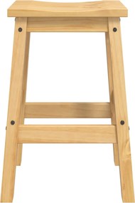 vidaXL Μπαρ σκαμπό 2 τμχ. Κερί Μέλι 44 x 30 x 63 εκ. Μασίφ Πεύκο