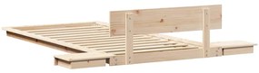 vidaXL Σκελετός Κρεβατιού Καφέ 75 x 190 cm ξύλο