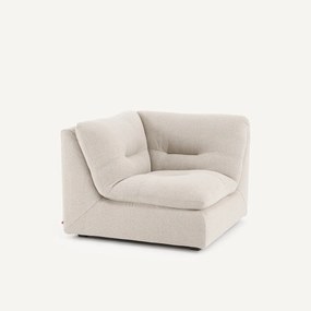 Γωνιακή πολυθρόνα σύνθεσης 90° από ύφασμα τύπου τουίντ, GIULIANO