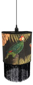 TROPICAL BIRDS C ΦΩΤΙΣΤΙΚΟ ΟΡΟΦΗΣ BAMBOO ΠΟΛΥΧΡΩΜΟ ΜΑΥΡΟ 30x30xH30cm