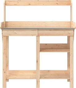 vidaXL Πάγκος για Γλάστρες με Ράφια από Μασίφ Ξύλο Ελάτης