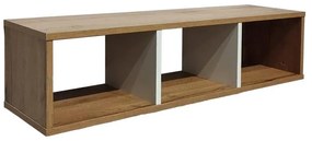 Ράφι Τοίχου Flevior σε Sonoma - Λευκό 90x22x25.6εκ 90x22x25.6 εκ.