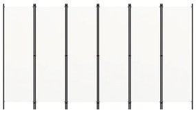 vidaXL Διαχωριστικό Δωματίου με 6 Πάνελ Λευκό 300 x 180 εκ.