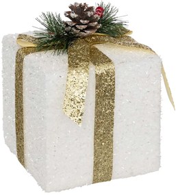 Χριστουγεννιάτικο Διακοσμητικό (20x13x43) A-S White Gold 191335