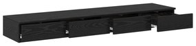 vidaXL Συστήματα Συρταριών Μαύρο Δρυς 160x36,5x16,5 εκ Επεξεργασμένο Ξύλο