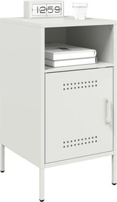 vidaXL Κομοδίνο Λευκό 36x39x68 εκ. από Χάλυβα