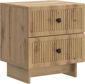 vidaXL Κομοδίνο 2 τεμ. Artisan Δρυς 43 x 34,5 x 47,5 εκ