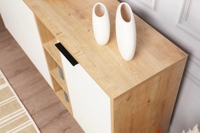 Μπουφές Δρυς / Λευκό CLARA 142x35,6x83