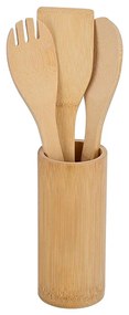 Estia 02-18191 Σετ Bamboo Εργαλείων Μαγειρικής 4 τεμάχια, Μπεζ