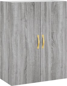 vidaXL Ντουλάπι Γκρι Sonoma 69,5 x 34 x 180 εκ. Επεξεργασμένο Ξύλο