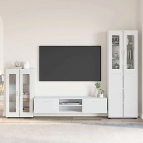vidaXL Σετ επίπλου τηλεόρασης FLORIN 3 pcs Λευκό Επεξεργασμένο ξύλο