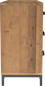 vidaXL Ντουλάπι Καφέ 110 x 35 x 70 εκ. από Μασίφ Ξύλο Πεύκου