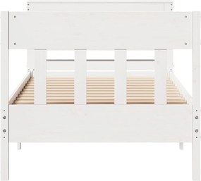 vidaXL Σκελετός Κρεβ. Χωρίς Στρώμα Λευκό 90x190 εκ Μασίφ Πεύκο