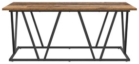 vidaXL Τραπεζάκι σαλονιού από παλιό ξύλο 100x50x40 εκ. από συσκευασμένο ξύλο και μέταλλο