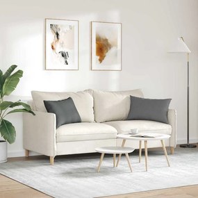 vidaXL Μαξιλάρι Καναπέ 2 pcs ύφασμα Σκούρο Γκρι 60 x 40 cm