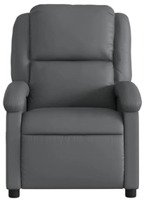 vidaXL Πολυθρόνα Μασάζ Ανακλινόμενη Γκρι από Συνθετικό Δέρμα
