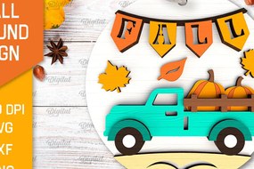 Intra απο ξύλο plywood Χρώμα wenge 3mm-4mm πάχος - Στρογγυλή πινακίδα πτώσης με λέιζερ. Φθινοπωρινό σημάδι Δίασταση 30x20 cm INTRAFABR-80089958