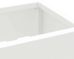 vidaXL Βάση ομπρέλας βροχής Λευκό 28 x 12 x 41 εκ Ατσάλι