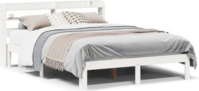 vidaXL Σκελετός Κρεβατιού με Κεφαλάρι Χωρίς Στρώμα Λευκό 120x200 εκ.