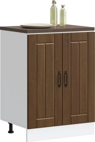 vidaXL Ντουλάπι βάσης νεροχύτη "Lucca" Καφέ δρυς ξύλινο