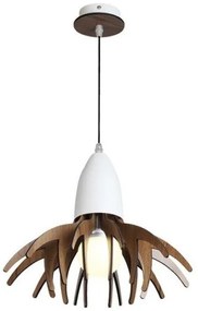 Κρεμαστό Φωτιστικό Οροφής E14 MDF Σκούρο Ξύλο ALPS ZM170031P ACA-ZM170031P-Λευκό ZM170031P