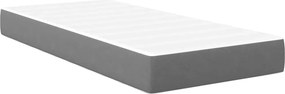 vidaXL Στρώμα Κρεβατιού με στρώμα Ανοιχτό γκρι 80 x 200 cm ύφασμα