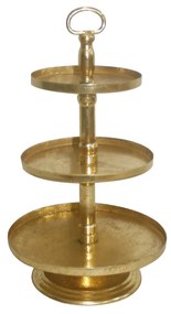 STAGE STAND 3ΘΕΣΕΩΝ ΜΕΤΑΛΛΟ ΧΡΥΣΟ D20,32xH34,29cm - 024147