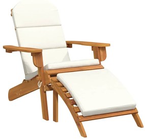 vidaXL Καρέκλα Κήπου Adirondack με Υποπόδιο από Μασίφ Ξύλο Ακακίας