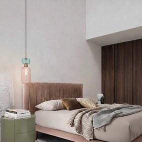 Κρεμαστό Φωτιστικό Molly 46,5cm E14 Ροζ