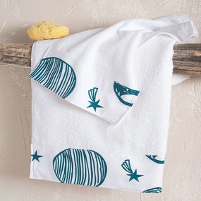 Πετσέτες Βρεφικές Saturn (Σετ 2τμχ) White Ρυθμός Towels Set 70x140cm 100% Βαμβάκι
