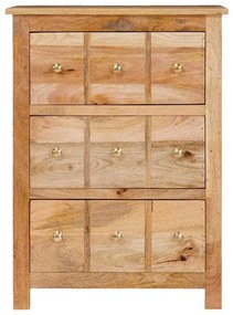 vidaXL Πλαϊνό γραφείο Καφέ 55 x 35 x 75 εκ Μασίφ ξύλο μάνγκο