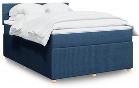 ΚΡΕΒΑΤΙ BOXSPRING ΜΕ ΣΤΡΩΜΑ ΜΠΛΕ 140X200 ΕΚ. ΥΦΑΣΜΑΤΙΝΟ 3287485