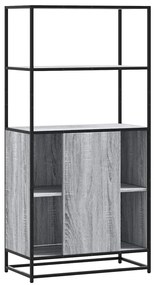 vidaXL Highboard Grey Sonoma Κατασκευασμένο ξύλο και μέταλλο