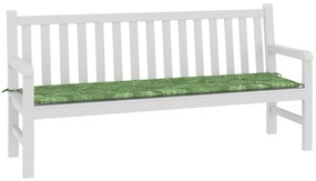vidaXL Μαξιλάρι Κήπου Σχέδιο Φύλλου 180x50x4 εκ Ύφασμα Οξφόρδη
