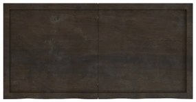 vidaXL Ράφι Τοίχου Σκούρο Καφέ 120x60x(2-6) εκ. Επεξ. Μασίφ Ξύλο Δρυός