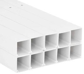 vidaXL Κανάλι Καλωδίων 40 x 40 χιλ. 10 μ. από PVC