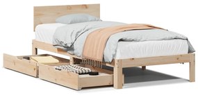 Πλαίσιο Κρεβατιού με Συρτάρια Χωρίς Στρώμα 90x200 εκ.