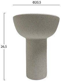 ΕΠΙΤΡΑΠΕΖΙΟ ΚΕΡΑΜΙΚΟ ΔΙΑΚΟΣΜΗΤΙΚΟ ELENDIL HM4603.01 ΥΠΟΛΕΥΚΟ ΚΡΥΣΤΑΛΛΙΚΟ Φ20,5x26,5Υεκ (1 Τεμμάχια)