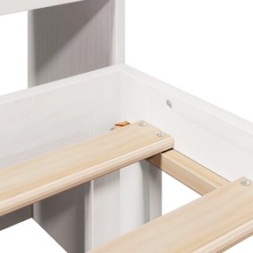 Κρεβάτι Βιβλιοθήκη Χωρίς Στρώμα 90x200 εκ Μασίφ Ξύλο Πεύκου 3322557