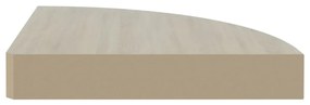 vidaXL Ράφια Τοίχου Γωνιακά 4 τεμ. Δρυς/Λευκό 35x35x3,8 εκ από MDF