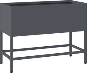 vidaXL Υψωμένη Γλάστρα Κήπου Ανθρακί 60 x 26 x 45 εκ Ατσάλι