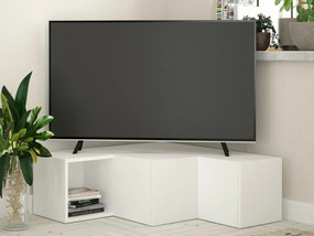 Τραπέζι Tv Ashburn 104, Άσπρο, Με συρτάρια, 90x32x92cm