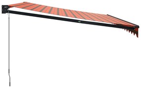 vidaXL Τέντα Πτυσσόμενη Πορτοκαλί/Καφέ 4 x 3 μ. Ύφασμα και Αλουμίνιο