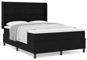 vidaXL Κρεβάτι με ελατήρια με στρώμα Μαύρο 160 x 200 cm ύφασμα